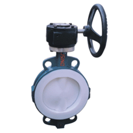 國标氟襯裏(li)蝶閥(對夾)